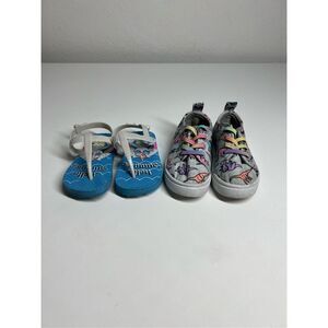 Set 2 pairs shoes for kids size 5,6